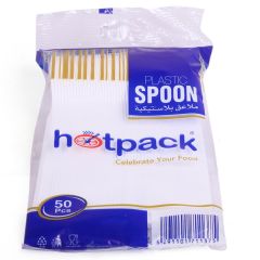 Hotpack PFHDB6 Heavy Duty Plastic Spoon - Black - 50 Pieces x (Pack of 20)