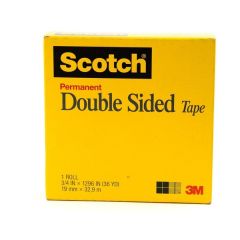 3M Scotch 665-3436 Double Sided Tape - 3/4" X 36 Yards
