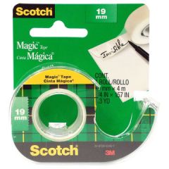 3M 103NA Magic Tape with Plastic Dispenser - 19mm x 4m (Pack of 12)
