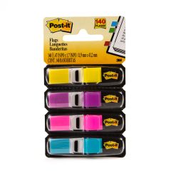 3M 683-4 Post-it Flags - 1/2" x 1.7" - 35 Flags x 4 Colors