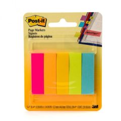 3M 670-5AF Post-it Fluorescent Page Marker - 1/2" X 1.75" - 5 Pads x Pack of 10