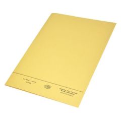 FIS FSFF7YL Square Cut Folder without Fastener - F/S - Yellow (Pack of 5)