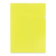 FIS FSCIFSYL Transparent L-Shape Folder - Yellow (Box of 100)