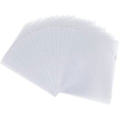 FIS FSCIFSCL Transparent L- Shape Folder - Clear (Pack of 100)