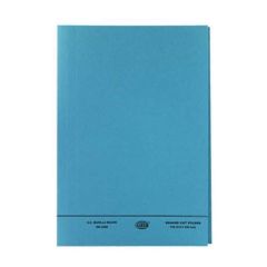 FIS FSFF7BL Square Cut Folder W/O Fastener - 320gsm - F/S - Blue (Pack of 50)