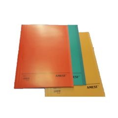 Amest 42002 Square Cut Folder with Fastener - F/S - Orange (Pack of 100)