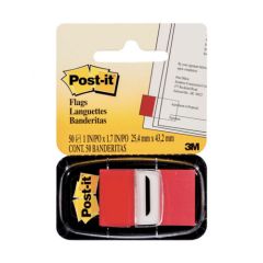 3M 680-1 Red Post-it Flags - 1" x 1.7" - 50 Flags/Pad x Pack of 10
