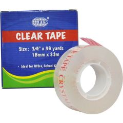FIS FSTA3/4X36CC Clear Tape - 3/4 x 36 Yards (Pack of 8)