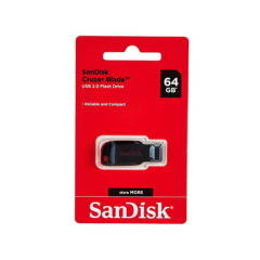 SanDisk Cruzer Blade USB 2.0 Flash Drive, 64 GB