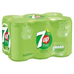 7UP Light Carbonated Soft Drink - 330ml Can x (Pack of 6)