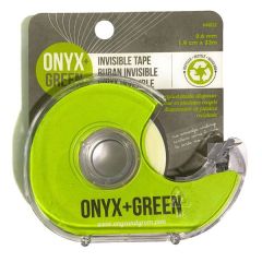 Onyx + Green 4602 Recycled Plastic Invisible Tape with Dispenser - 1.9cm x 33m (Pack of 12)