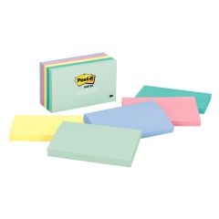 3M 655-A Assorted Color Post-It Notes - 73 x 123mm - 100 Sheets x 5 Pads / Pack