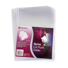 Rexel PFC/A4 12153 Nyrex Cut Flush Folder - A4 (Pack of 25)