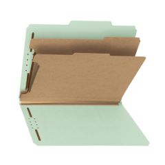 Smead 14023 Recycled Pressboard Classification Folder - 2 Dividers & 2" Expansion - Letter Size - Grey/Green
