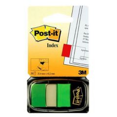 3M 680-3 Green Post It Flags - 1" x 1.7" - 50 Flags