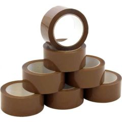Rainbow TP Packing Tape - 2" x 50 Yards - Brown (Pack of 6)