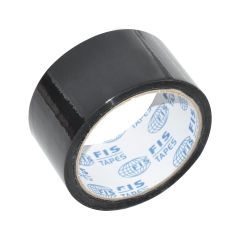FIS FSTA2X45BK Colored Packing Tape - 2" x 45 Yards - Black (Pack of 6)