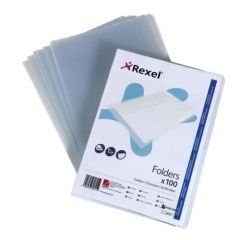 Rexel PFC12153 Nyrex Cut Flush Folder - A4 - Clear (Pack of 100)
