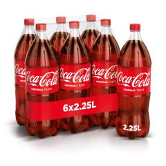 Coca Cola Regular - 2.25 Liter Pet Bottle x (Pack of 6)