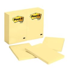 3M 659 Yellow Post-it Notes - 5" x 9" - 100 Sheets x 12 Pads / Pack 