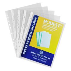 Modest MS 880 Sheet Protector - 80 Microns - A4 - Clear (Pack of 100)