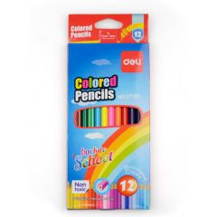 Deli 37123 Colored Pencil - Assorted Color (Pack of 12)