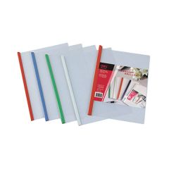 Deli 5530 Sliding Bar Report Cover - A4 - Assorted Color (Pack of 5)