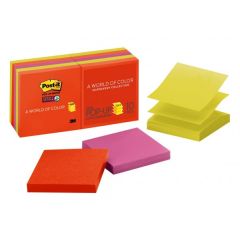 3M R330-10SSAN Assorted Post-it Sticky Pop-Up Notes - 3" x 3" - 90 Sheets x 10 Pads / Pack 