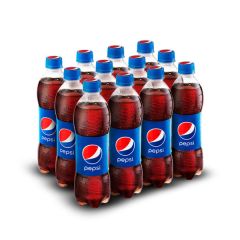 Pepsi Carbonated Soft Drink - 500ml Pet Bottle x (Pack of 12)