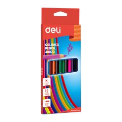 Deli E38023 Color Pencil - 12 Colors x (Box of 24)