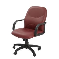 MAZ MF 0179 Medium Back Executive Chair - Brown In Leather