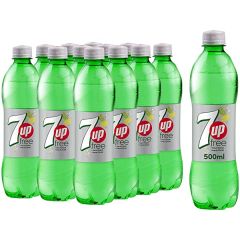 7UP Diet Carbonated Soft Drink - 500ml Pet Bottle x (Pack of 12)
