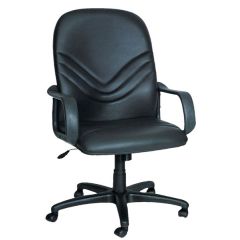MAZ MF 0185 Medium Back Executive Chair - Black In Fabric