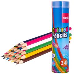 Deli E37121 Color Pencil - 24 Colors/Tube x (Box of 18)