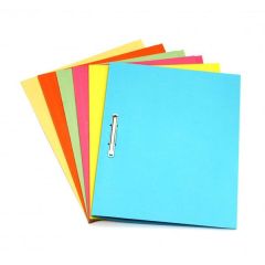 Premier Folder with Metal Fastener - 300gsm - A4 - Pink (Pack of 100)
