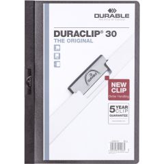 Durable 2200-01 Duraclip File - 30 Sheets - A4 - Black (Pack of 10)