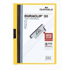 Durable 2200-04 Duraclip File - 30 Sheets - A4 - Yellow (Pack of 10)