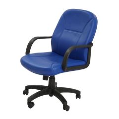 MAZ MF 05032 Medium Back Executive Chair - Blue In Leather