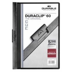 Durable 2209-01 Duraclip 60 File - 60 Sheets - A4 - Black