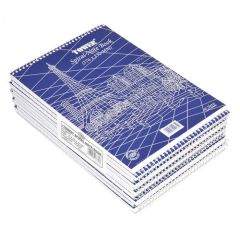 FIS FSNB176250SB Single Line Spiral Notebook "Tower" 176 x 250mm - 80 Sheets (Pack of 10)