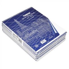 FIS FSNB2102975MSB 5mm Square Spiral Notebook "Tower" - A4 - 80 Sheets (Pack of 10)