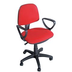 MAZ MF 0223 Operative Low Back Chair - Red In Leather
