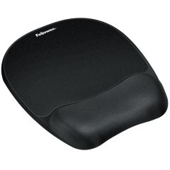 Fellowes (FEL 9176501) Memory Foam Mouse Pad/Wrist Support - Black